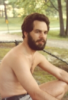 1984 - Relaxing on the porch of the old house in Alpharetta, Georgia